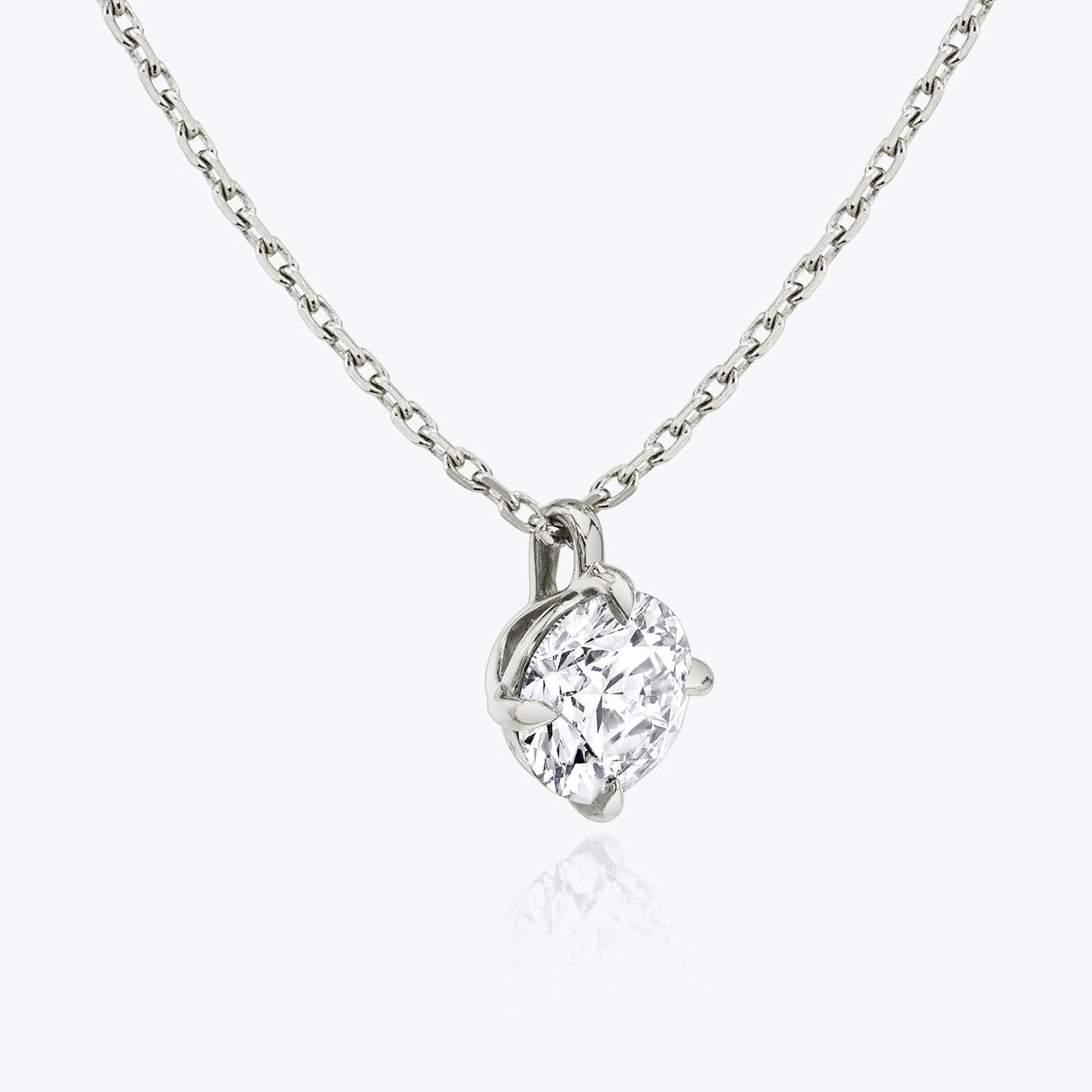 1.0 CT Round Cut Lab-Grown Diamond Solitaire Necklace 2