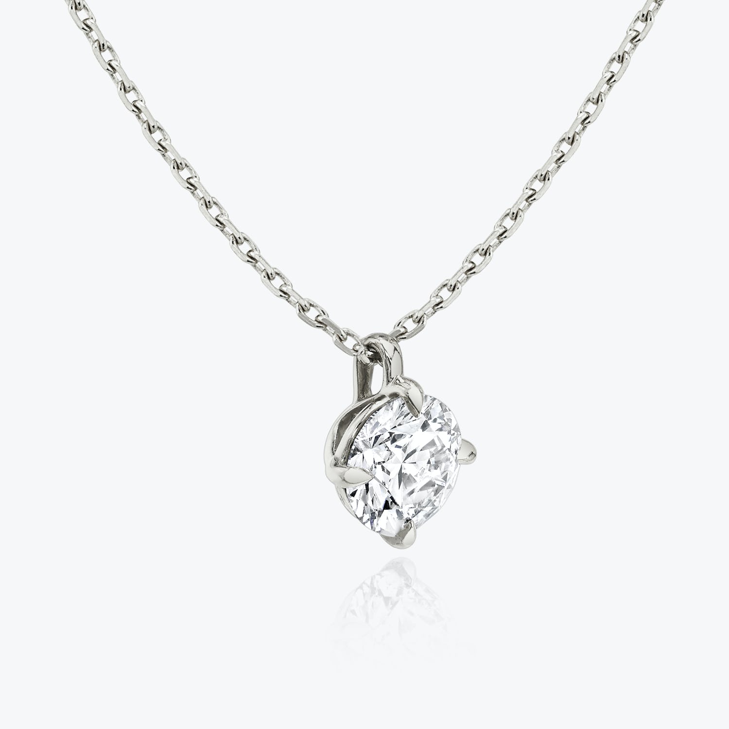 1.0 CT Round Cut Lab-Grown Diamond Solitaire Necklace