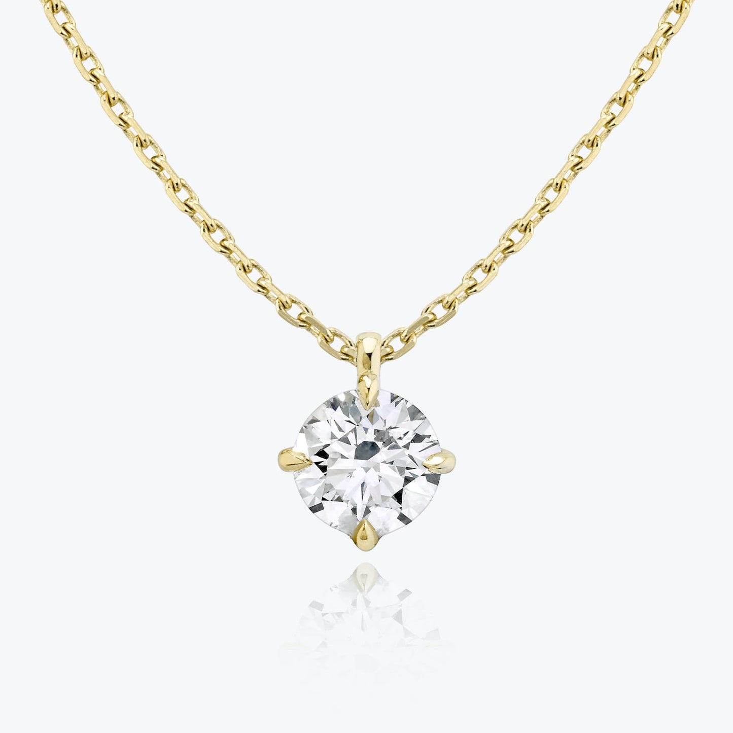 1.0 CT Round Cut Lab-Grown Diamond Solitaire Necklace 4