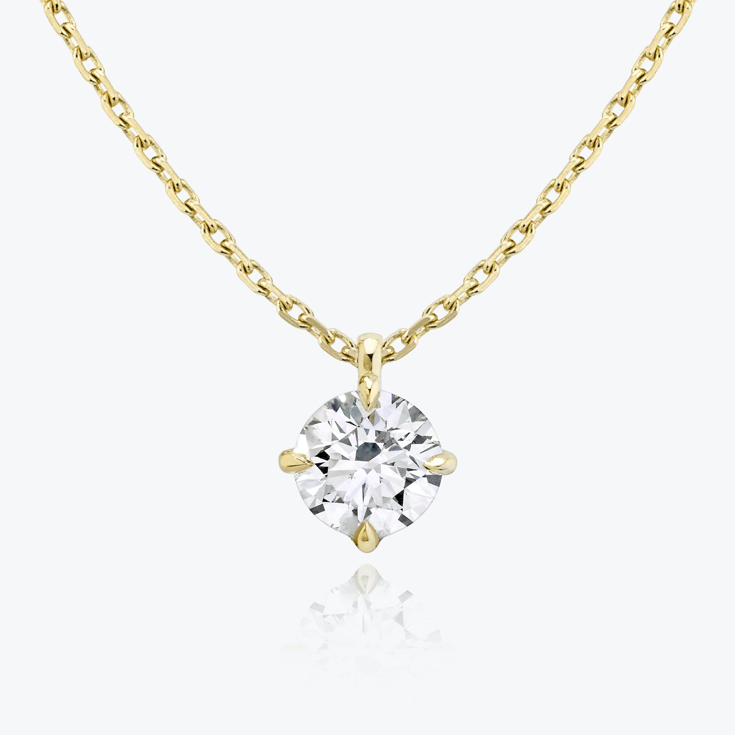 1.0 CT Round Cut Lab-Grown Diamond Solitaire Necklace