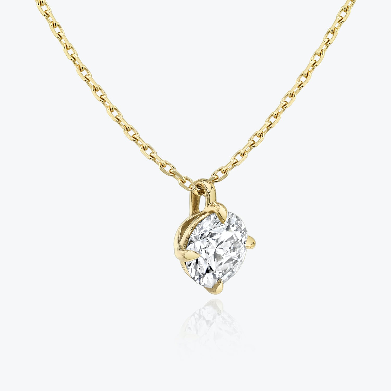 1.0 CT Round Cut Lab-Grown Diamond Solitaire Necklace