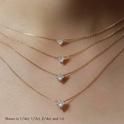 Solitaire- 0.25 CT Trillion Moissanite Necklace