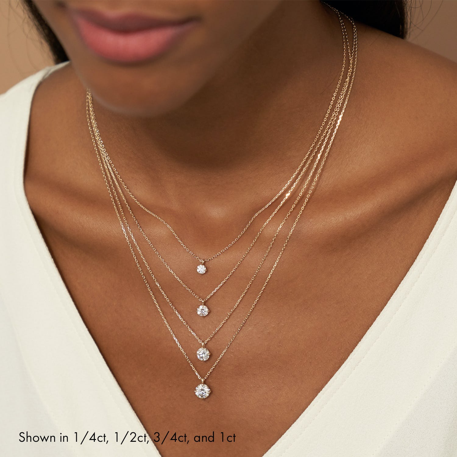 1.0 CT Round Cut Lab-Grown Diamond Solitaire Necklace 10