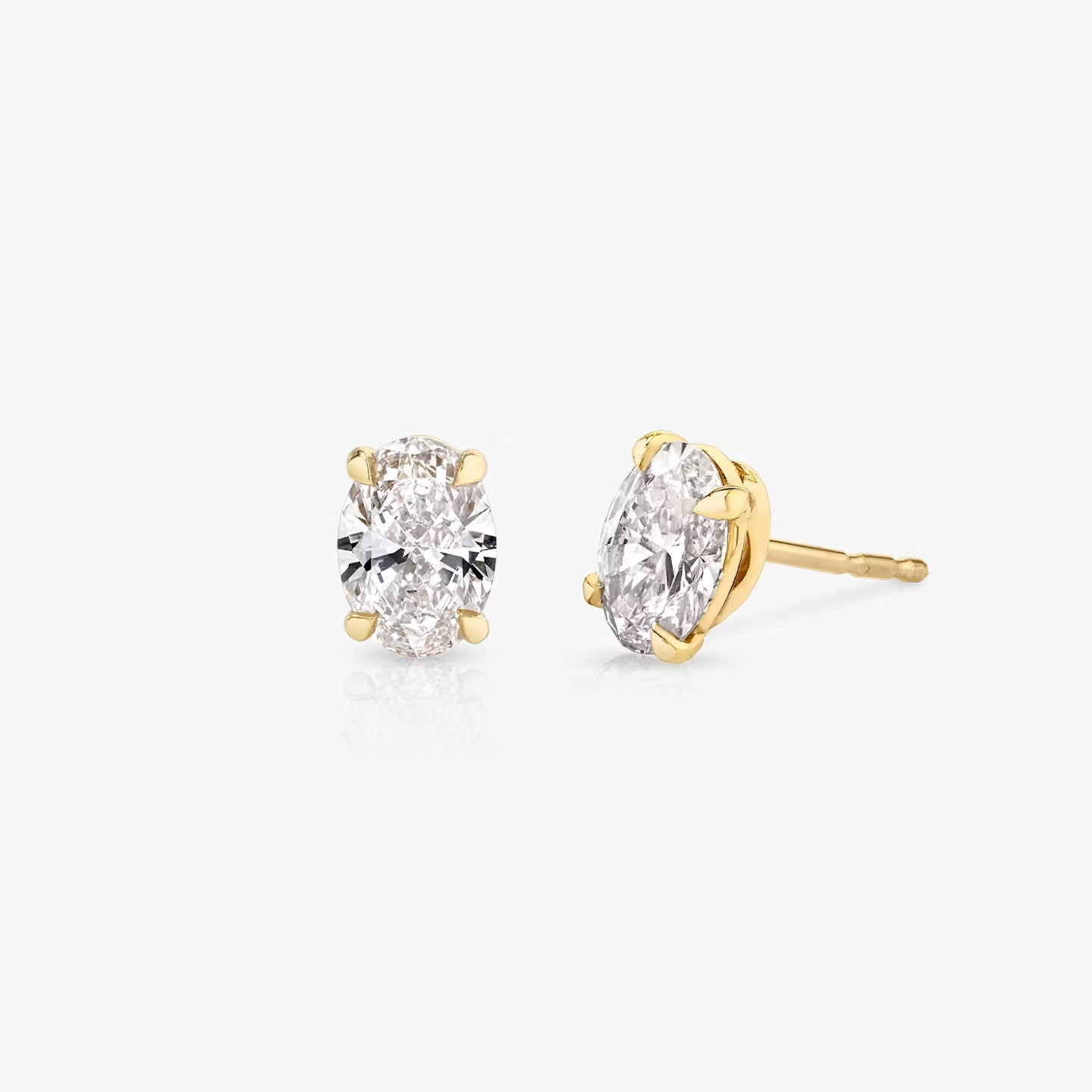Solitaire- 0.50 CT Oval Moissanite Stud Earrings