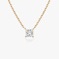 Load image into Gallery viewer, Radiant Elegance: 1.0 CT Princess Lab-Grown Diamond Solitaire Necklace
