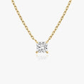 Load image into Gallery viewer, Radiant Elegance: 1.0 CT Princess Lab-Grown Diamond Solitaire Necklace
