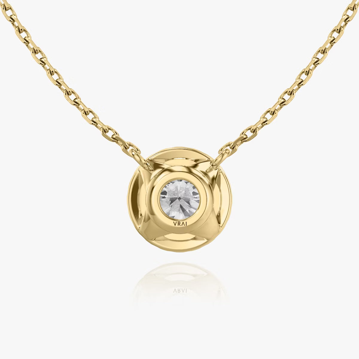 Halo- 0.22 CT Round Moissanite Necklace