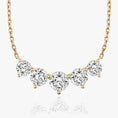 Load image into Gallery viewer, 3.50 TCW Round Lab-Grown Diamond Five Stone Necklace
