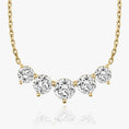 Load image into Gallery viewer, 3.50 TCW Round Lab-Grown Diamond Five Stone Necklace
