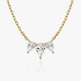 Load image into Gallery viewer, 1.0 TCW Pear Lab-Grown Diamond Three Stone Necklace
