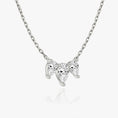 Load image into Gallery viewer, 1.0 TCW Pear Lab-Grown Diamond Three Stone Necklace
