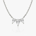 Load image into Gallery viewer, 1.0 TCW Pear Lab-Grown Diamond Three Stone Necklace
