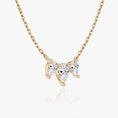 Load image into Gallery viewer, 1.0 TCW Pear Lab-Grown Diamond Three Stone Necklace
