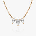 Load image into Gallery viewer, 1.0 TCW Pear Lab-Grown Diamond Three Stone Necklace
