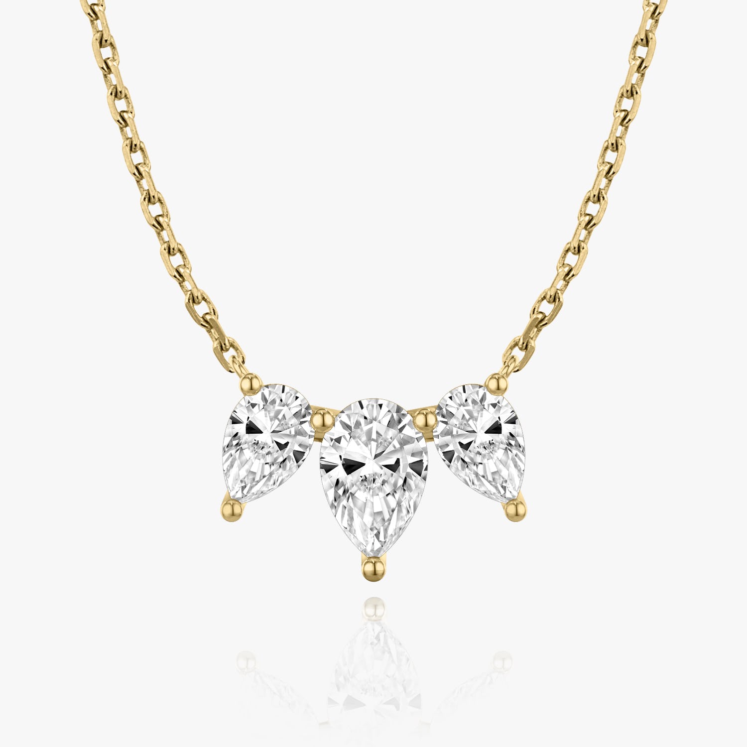 Exquisite 2.0 TCW Pear Cut Lab-Grown Diamond Trio Necklace