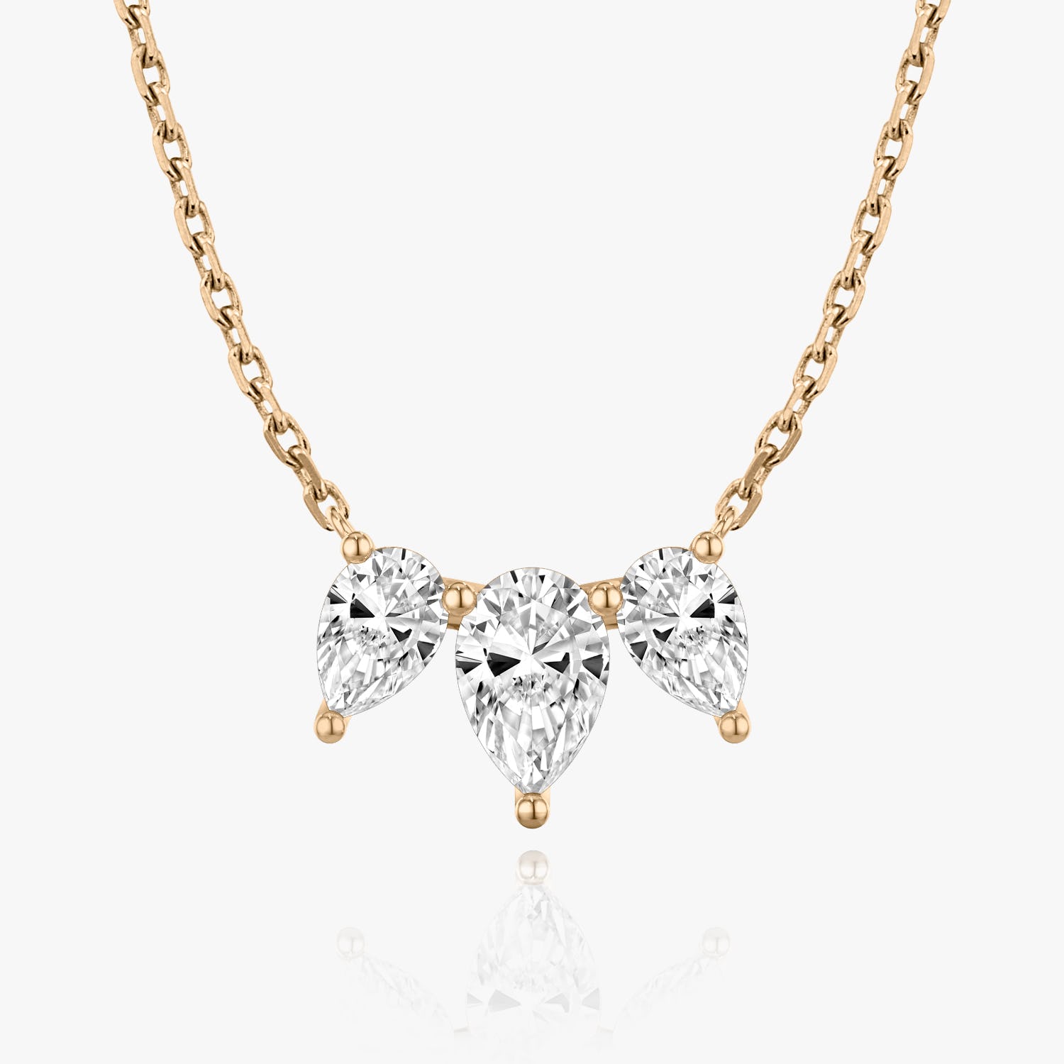 Exquisite 2.0 TCW Pear Cut Lab-Grown Diamond Trio Necklace