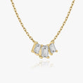 Load image into Gallery viewer, 1.0 TCW Emerald Cut Lab-Grown Diamond Tri-Stone Necklace
