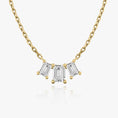 Load image into Gallery viewer, 1.0 TCW Emerald Cut Lab-Grown Diamond Tri-Stone Necklace
