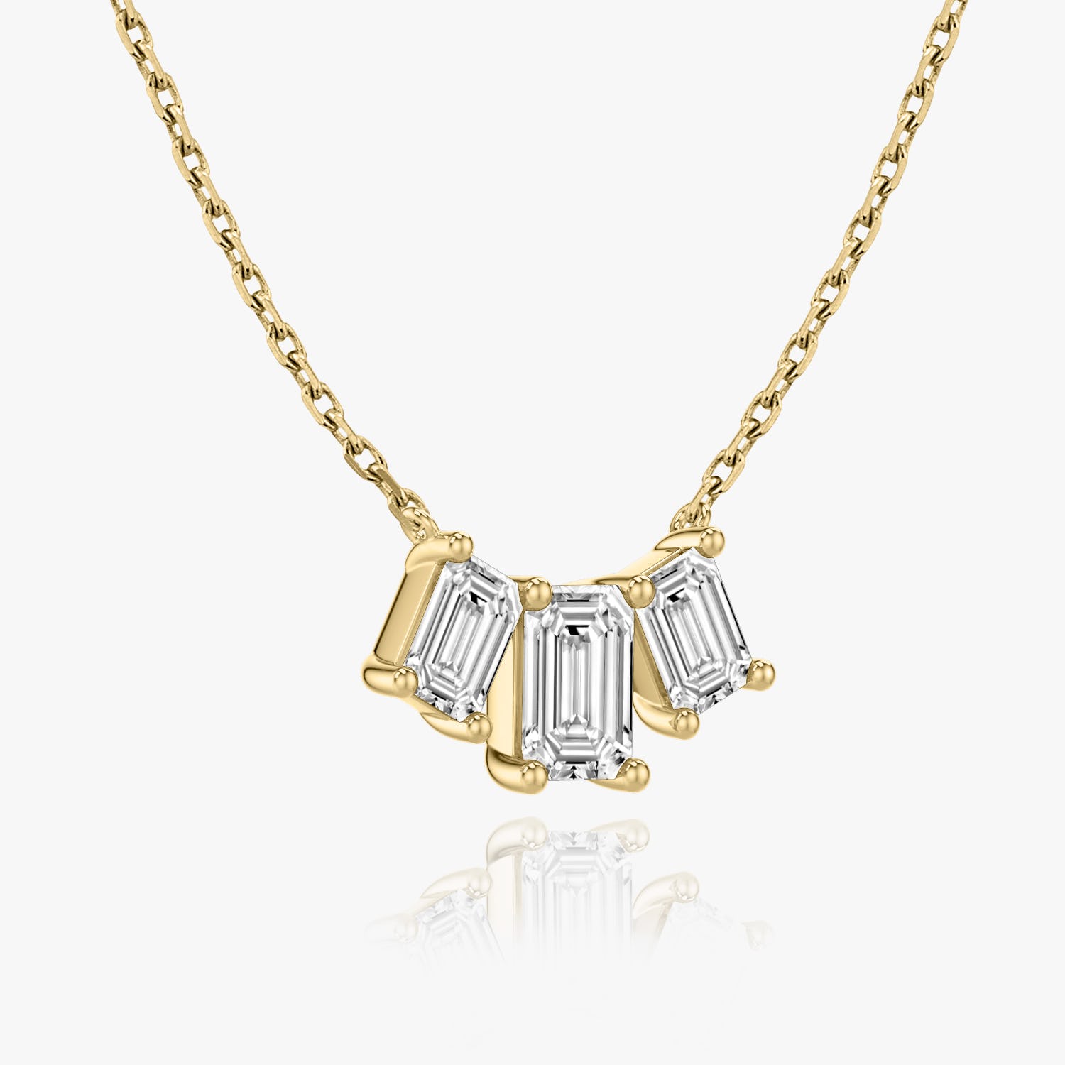 2.0 TCW Emerald-Cut Lab-Grown Diamond Trio Necklace 6