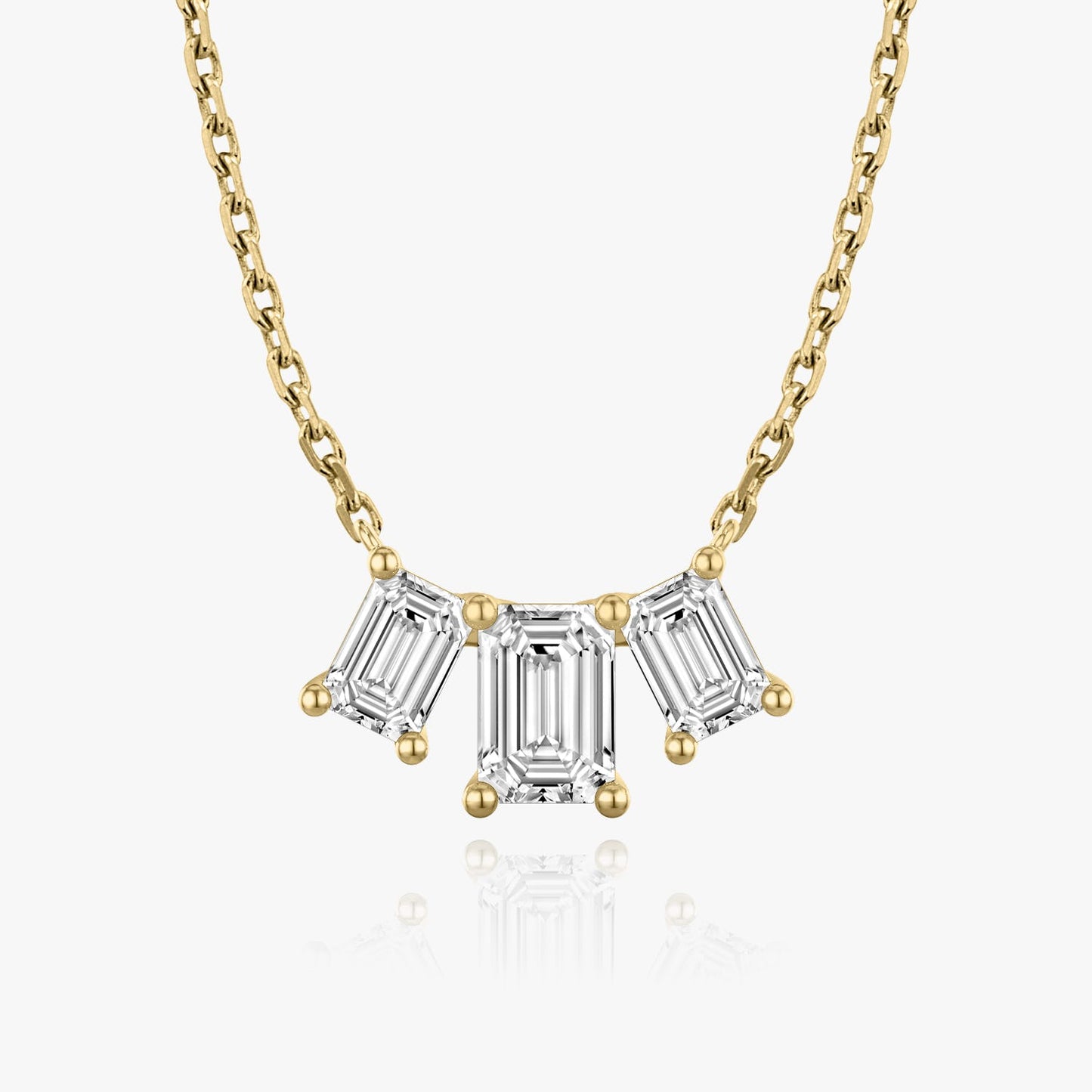 2.0 TCW Emerald-Cut Lab-Grown Diamond Trio Necklace 5