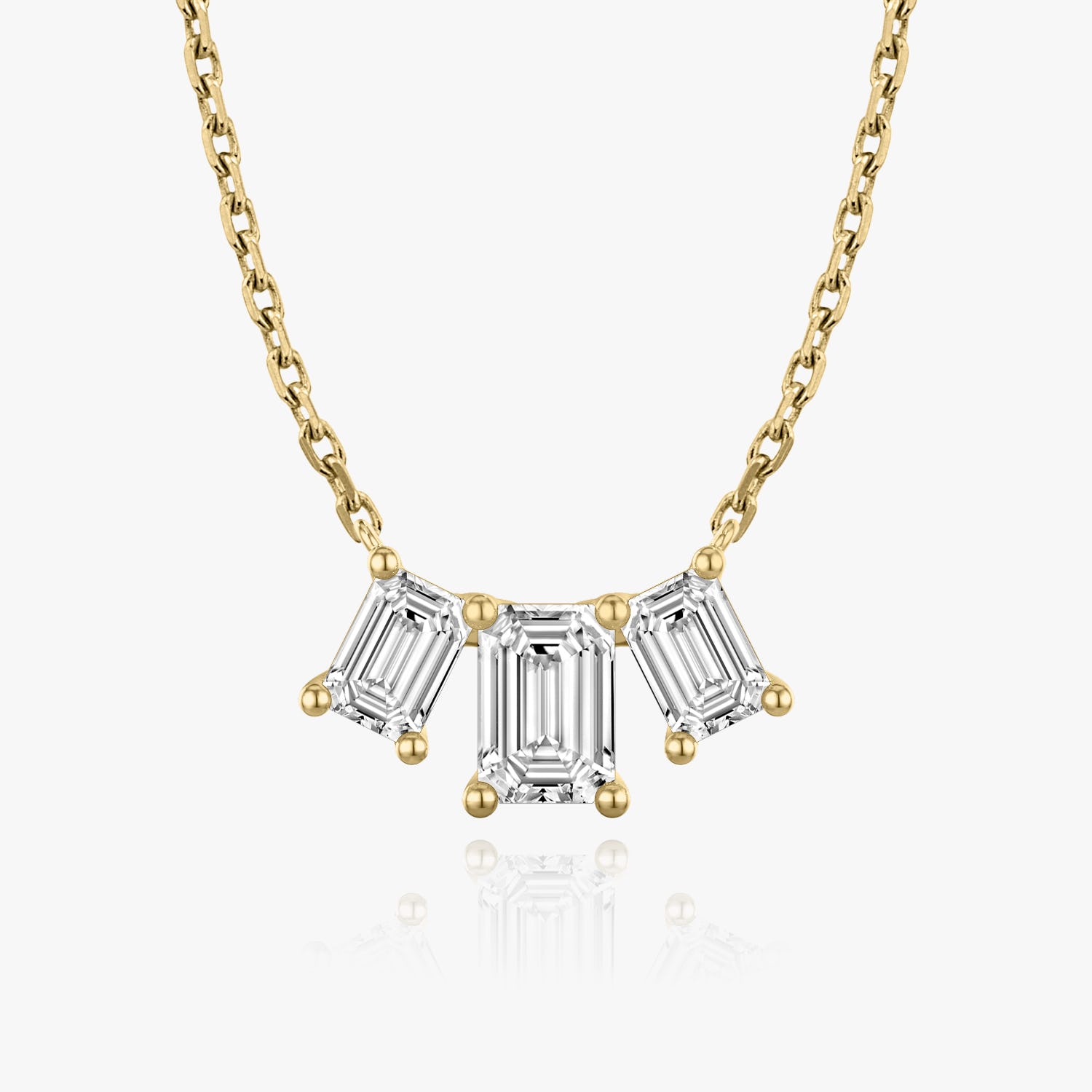 2.0 TCW Emerald-Cut Lab-Grown Diamond Trio Necklace 5