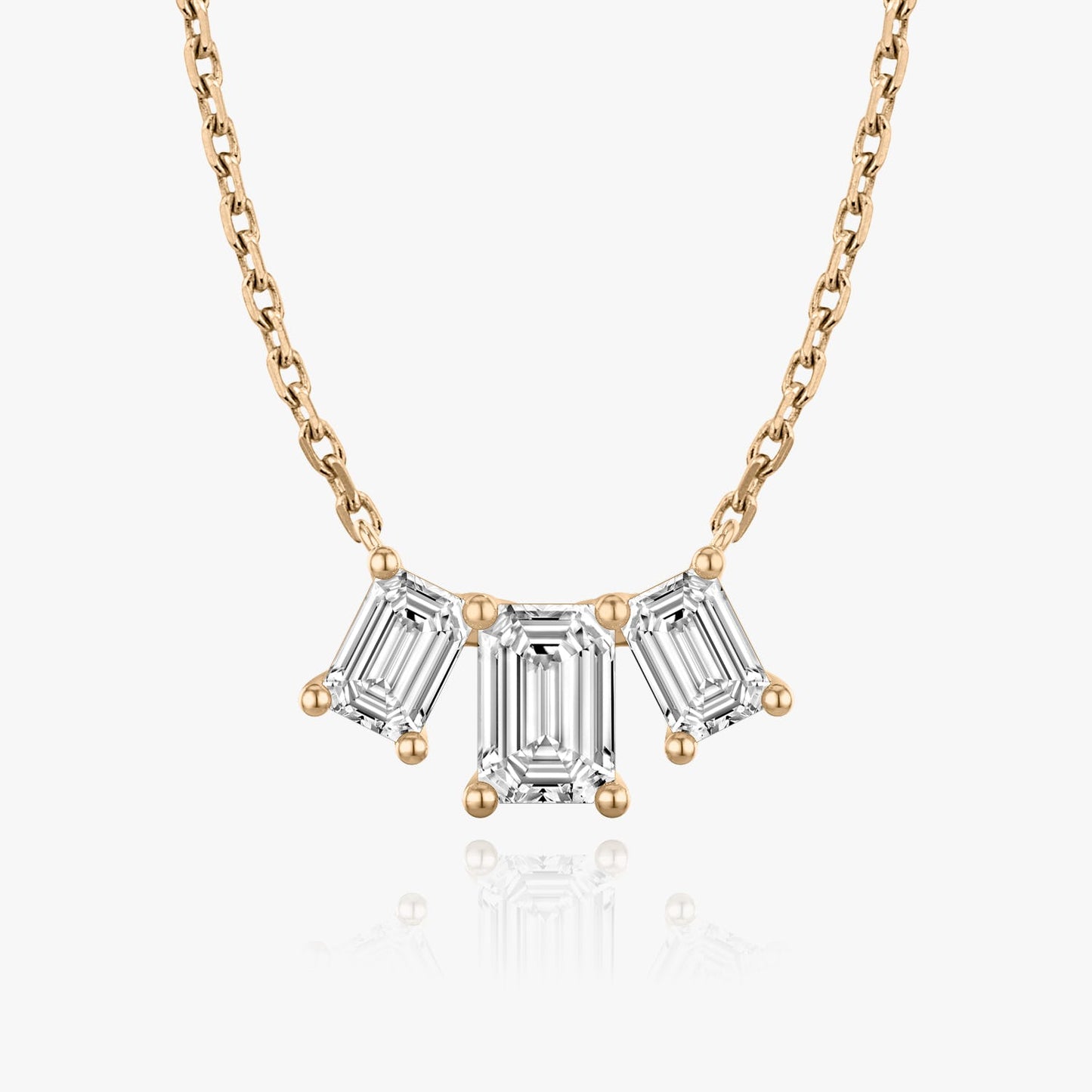 2.0 TCW Emerald-Cut Lab-Grown Diamond Trio Necklace 3