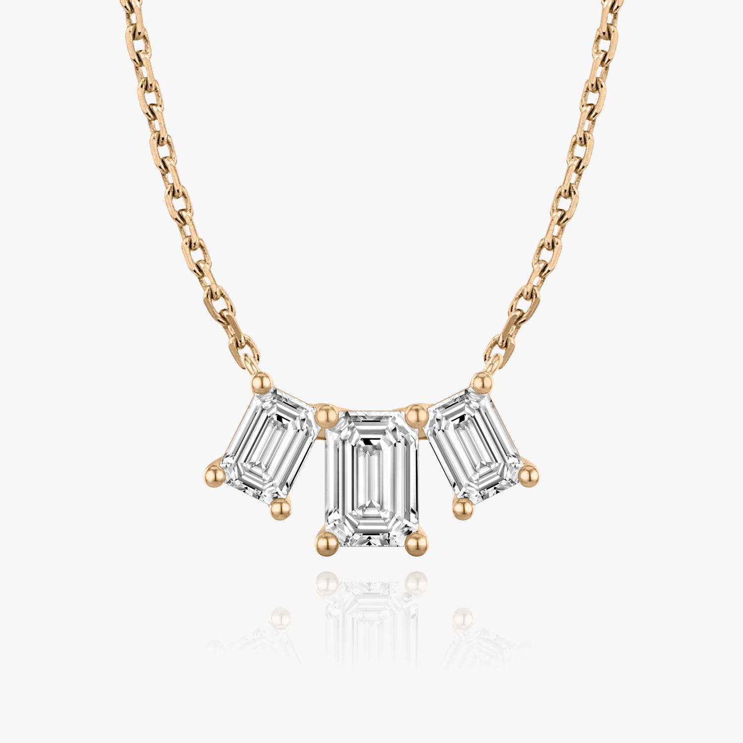 2.0 TCW Emerald-Cut Lab-Grown Diamond Trio Necklace 3