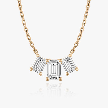 2.0 TCW Emerald-Cut Lab-Grown Diamond Trio Necklace 3