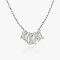 Load image into Gallery viewer, 2.0 TCW Emerald-Cut Lab-Grown Diamond Trio Necklace 2
