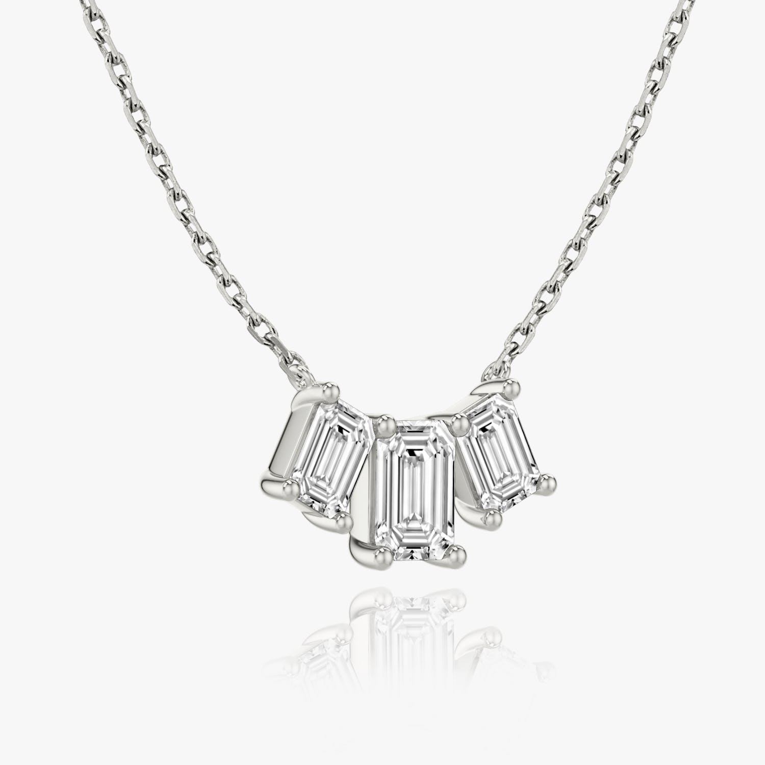 2.0 TCW Emerald-Cut Lab-Grown Diamond Trio Necklace 2