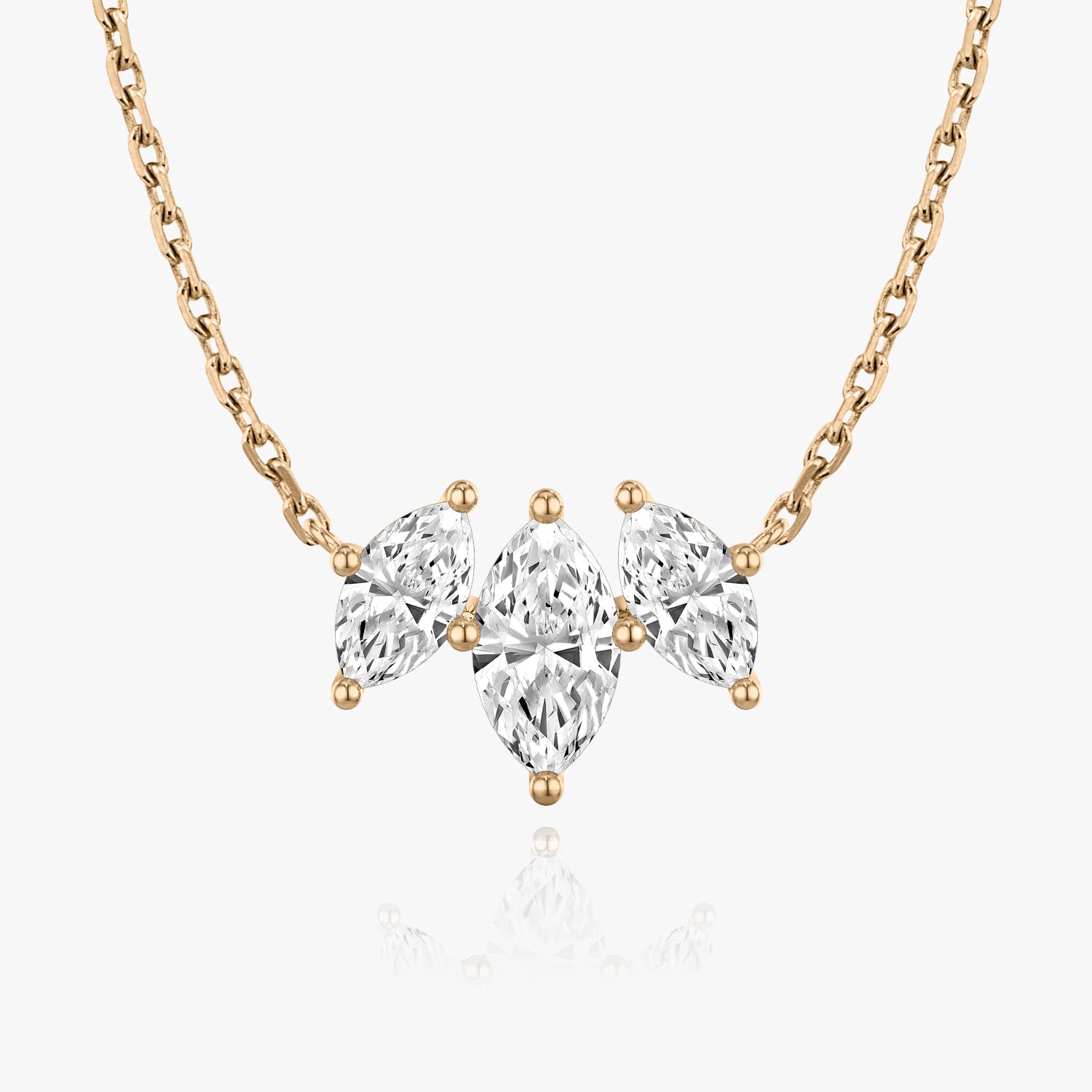 2.0 TCW Marquise Cut Lab-Grown Diamond Trio Necklace