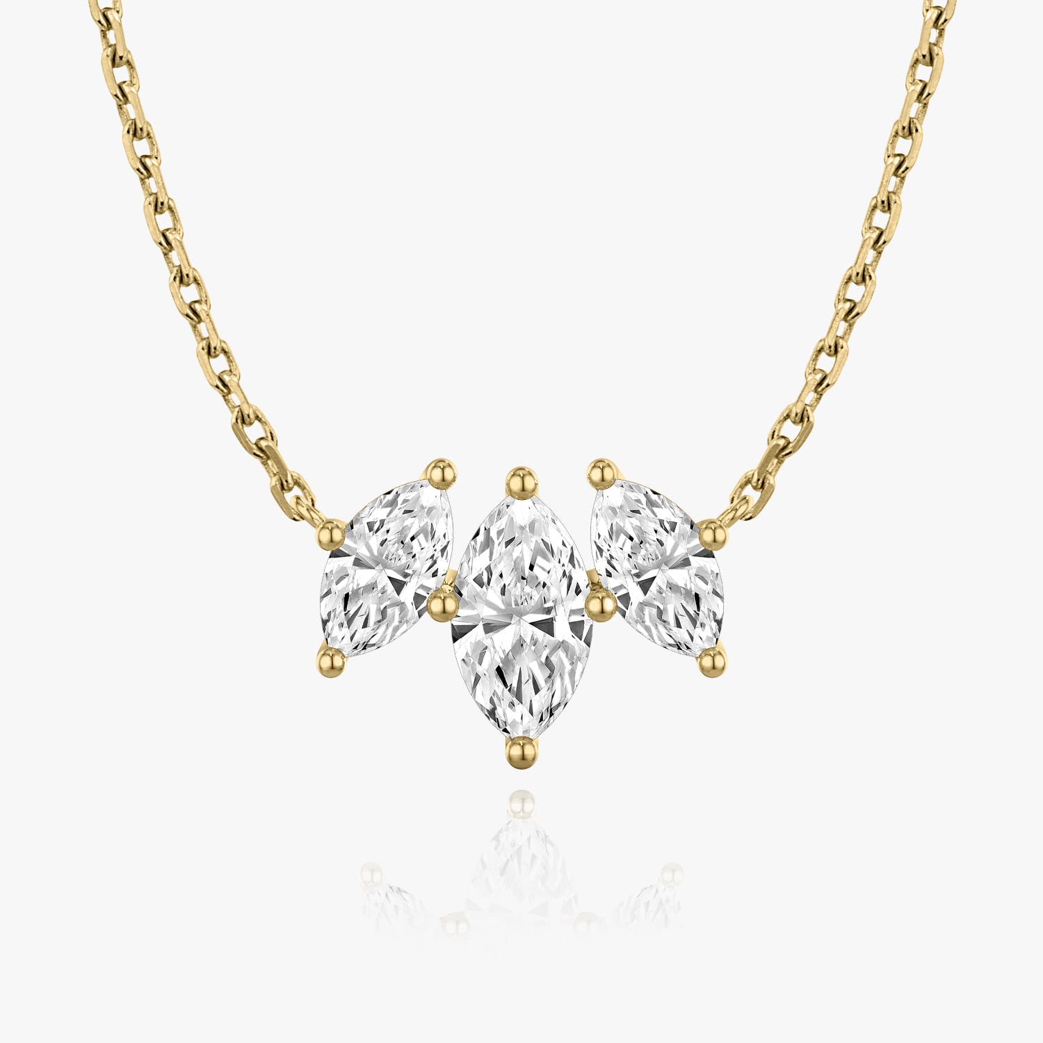 2.0 TCW Marquise Cut Lab-Grown Diamond Trio Necklace