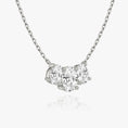 Load image into Gallery viewer, 2.0 TCW Oval Lab-Created Diamond Trio Necklace
