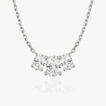 Load image into Gallery viewer, 2.0 TCW Oval Lab-Created Diamond Trio Necklace
