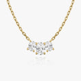 Load image into Gallery viewer, 1.0 TCW Oval Lab-Grown Diamond Three Stone Necklace
