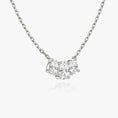 Load image into Gallery viewer, 1.0 TCW Oval Lab-Grown Diamond Three Stone Necklace
