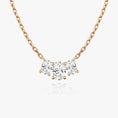 Load image into Gallery viewer, 1.0 TCW Oval Lab-Grown Diamond Three Stone Necklace
