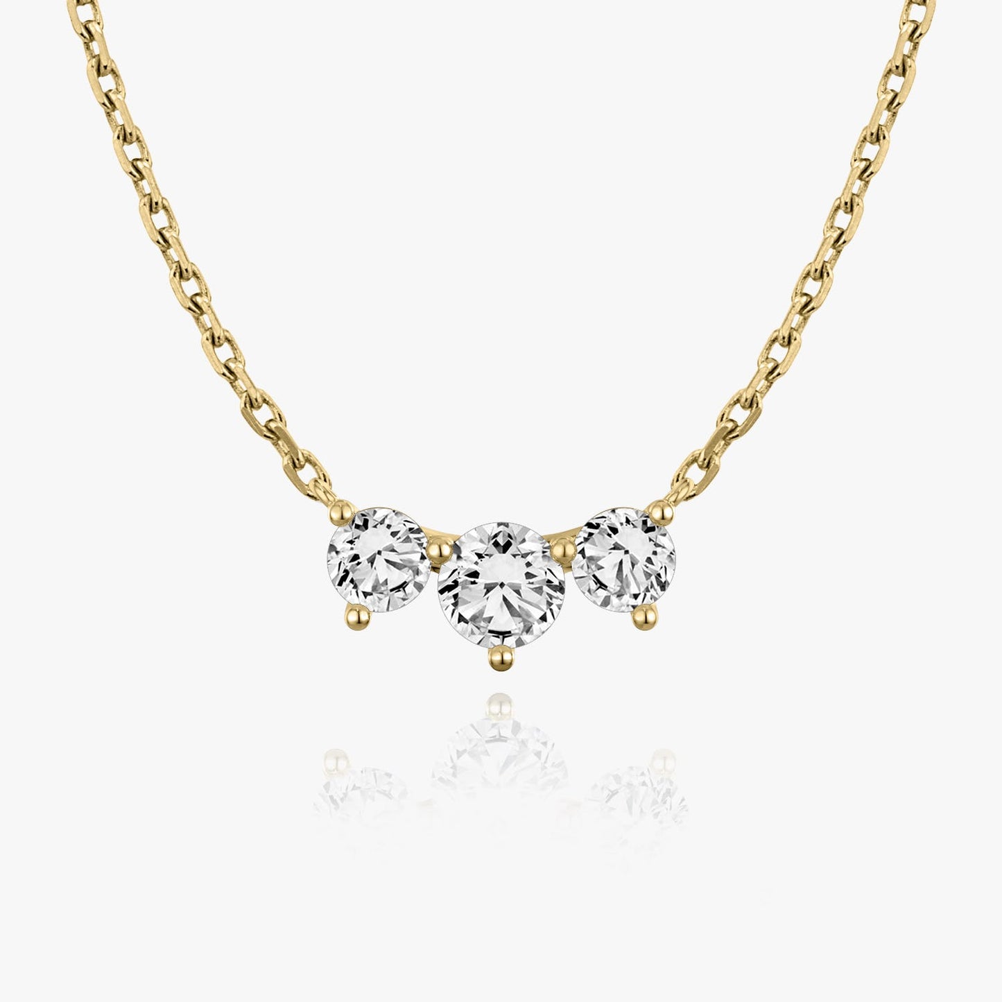 1.0 TCW Round Lab-Grown Diamond Trio Necklace 1