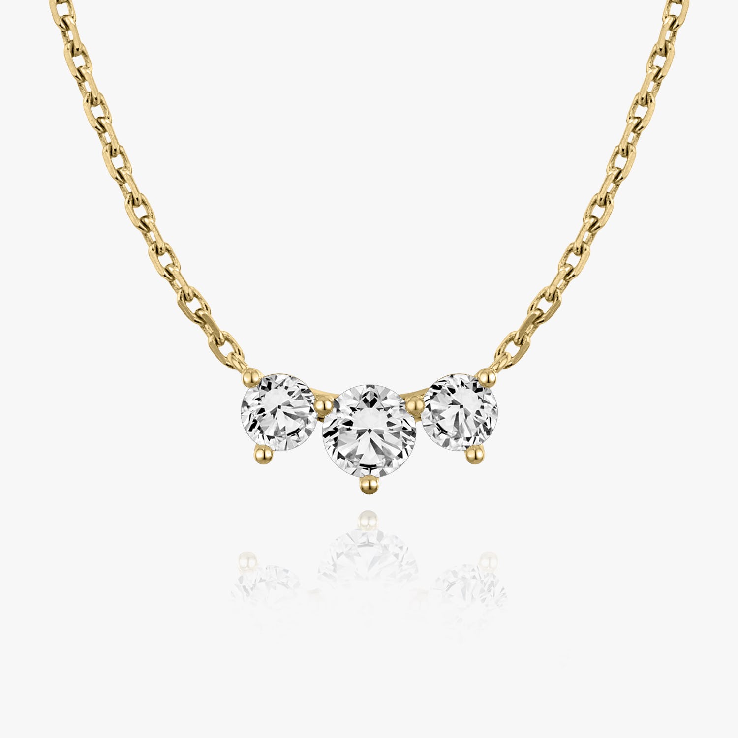 1.0 TCW Round Lab-Grown Diamond Trio Necklace 1