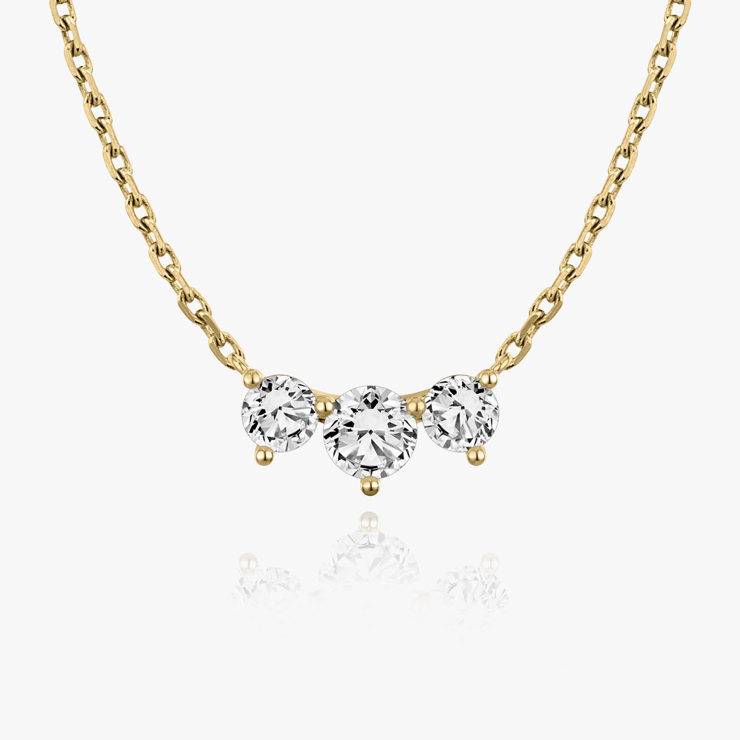 1.0 TCW Round Lab-Grown Diamond Trio Necklace