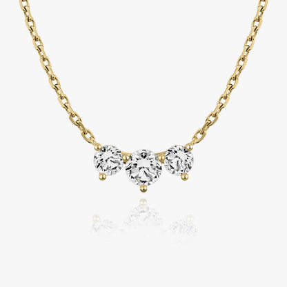 1.0 TCW Round Lab-Grown Diamond Trio Necklace 1