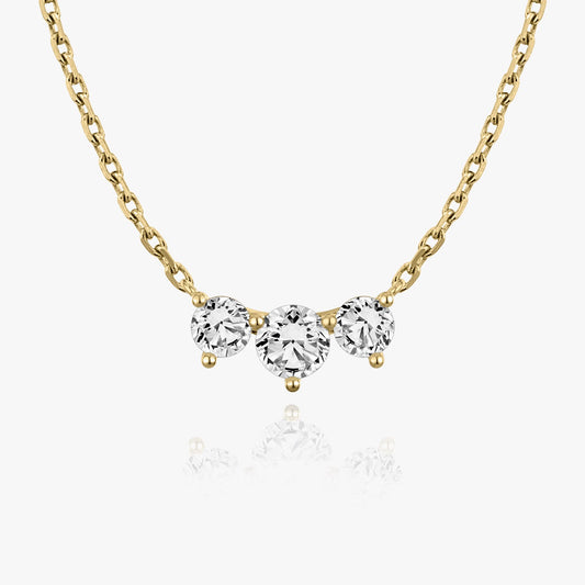 1.0 TCW Round Lab-Grown Diamond Trio Necklace