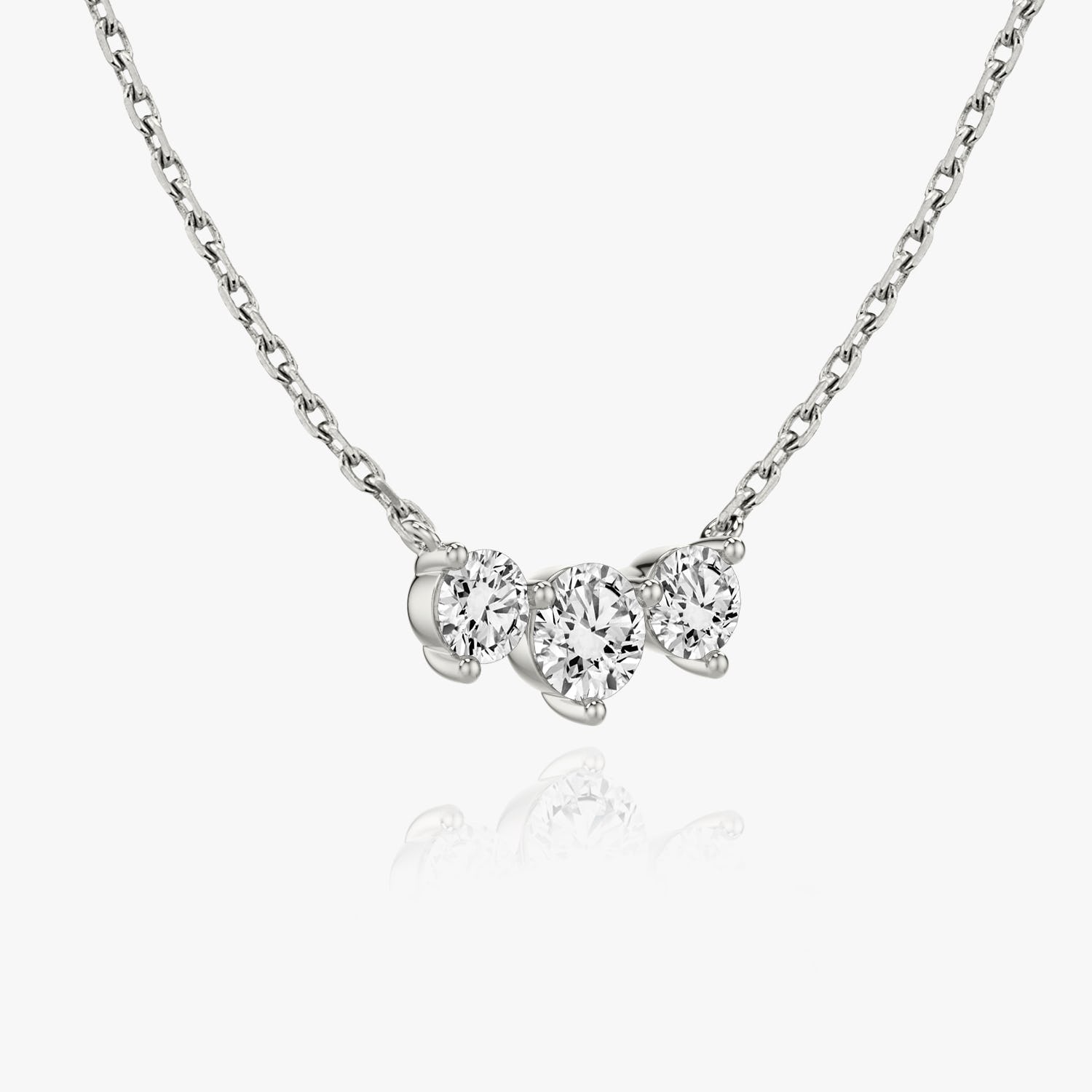 1.0 TCW Round Lab-Grown Diamond Trio Necklace 3