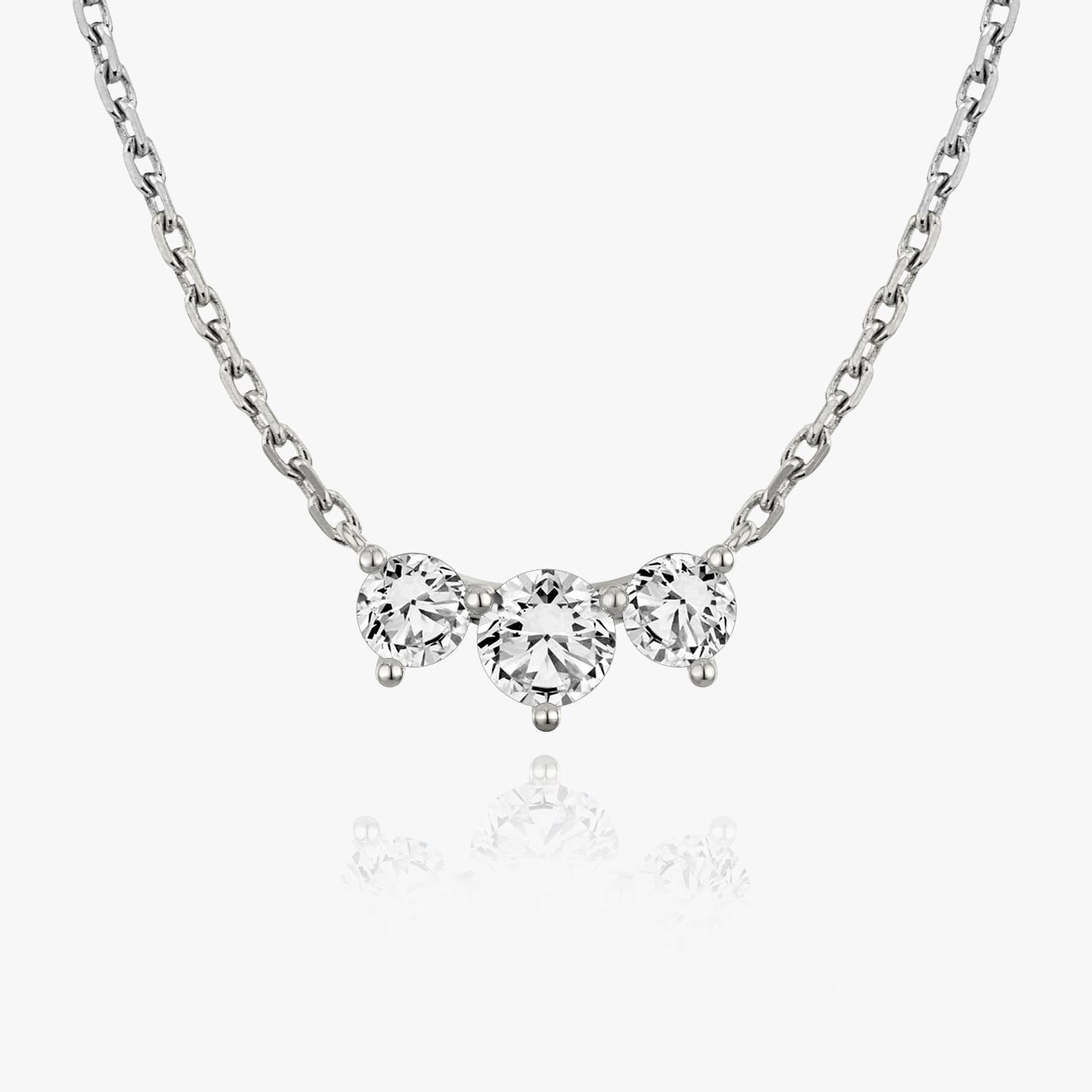 1.0 TCW Round Lab-Grown Diamond Trio Necklace