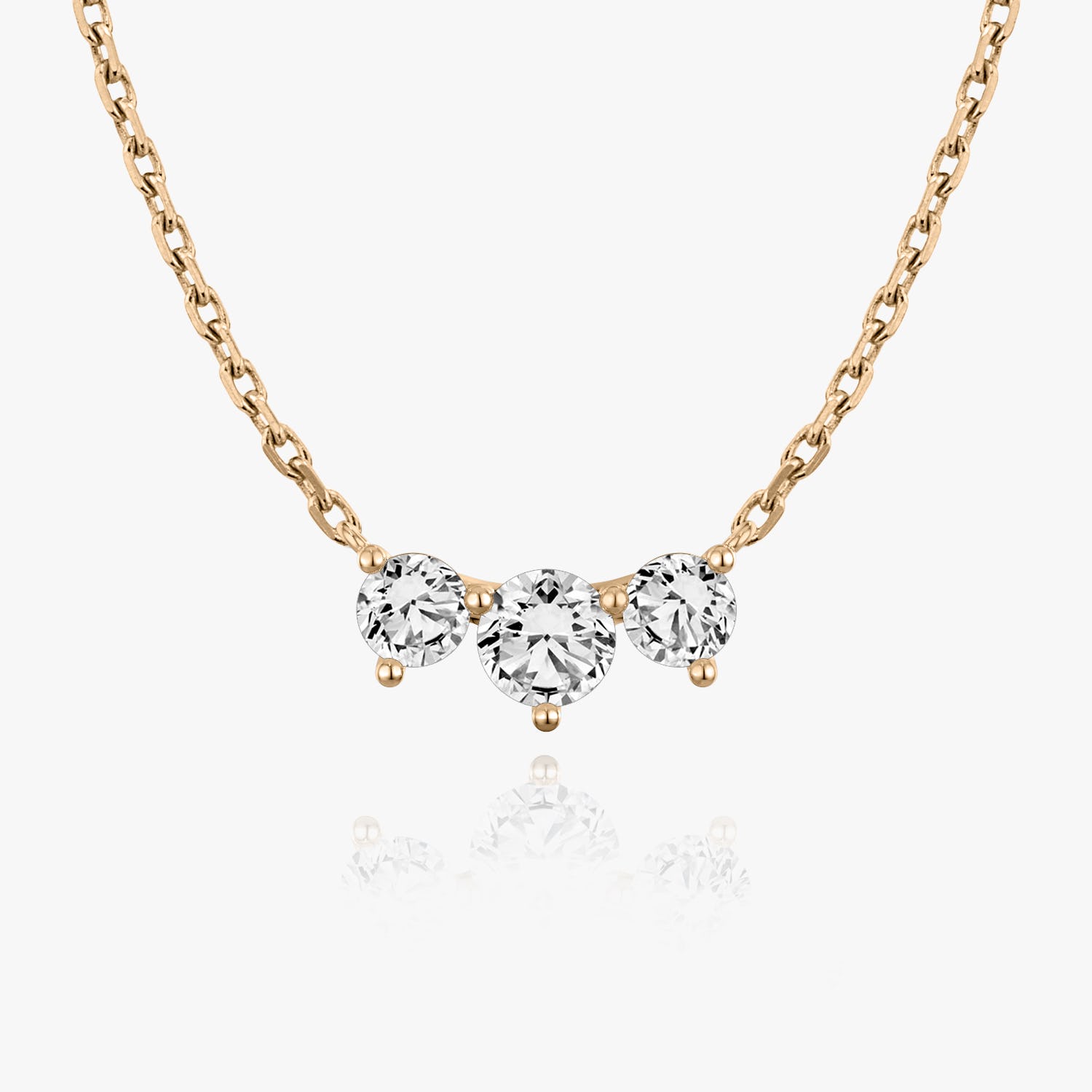 1.0 TCW Round Lab-Grown Diamond Trio Necklace 7