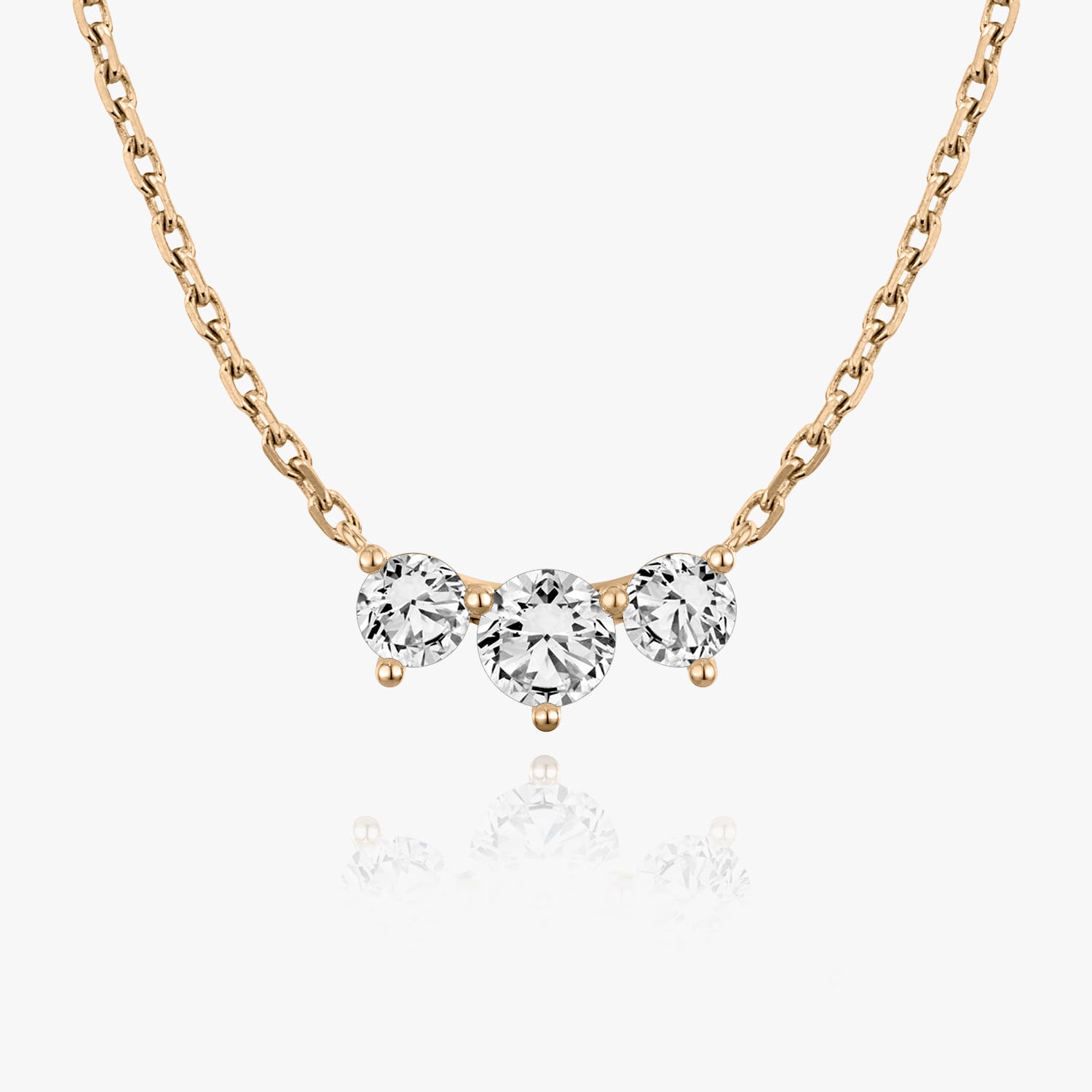 1.0 TCW Round Lab-Grown Diamond Trio Necklace