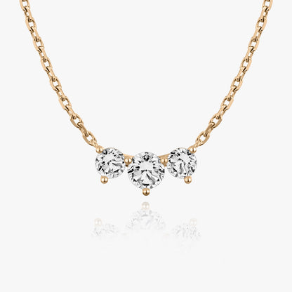 1.0 TCW Round Lab-Grown Diamond Trio Necklace 7