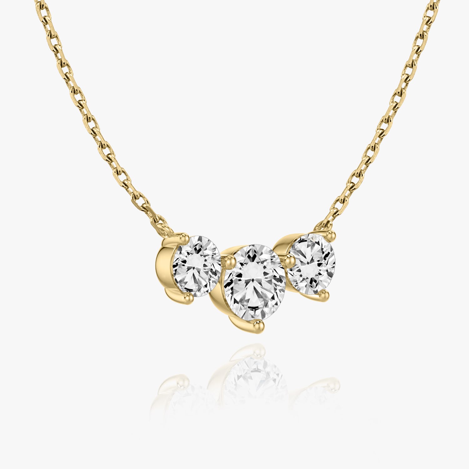 Dazzling 2.0 TCW Round Lab-Grown Diamond Triad Necklace