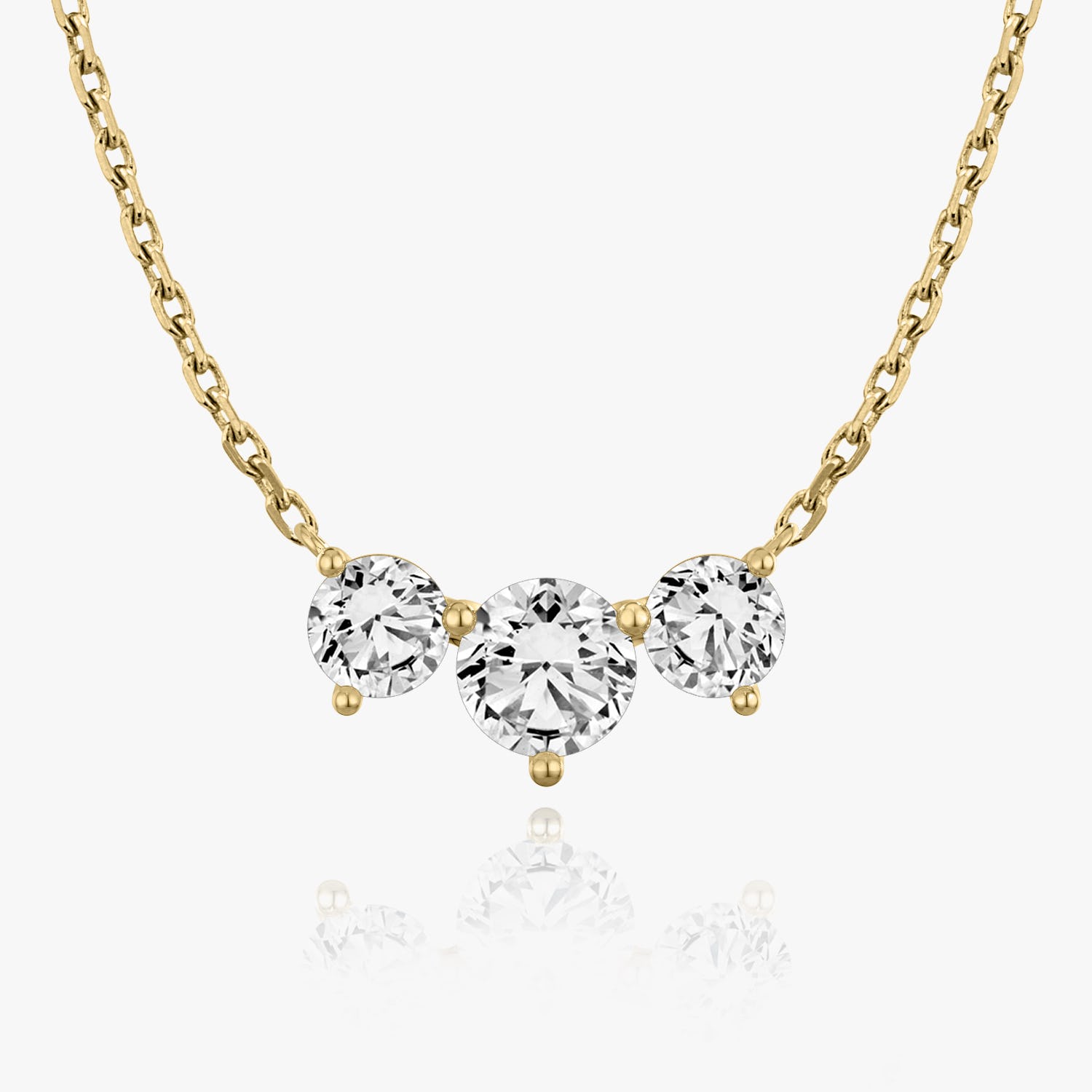 Dazzling 2.0 TCW Round Lab-Grown Diamond Triad Necklace