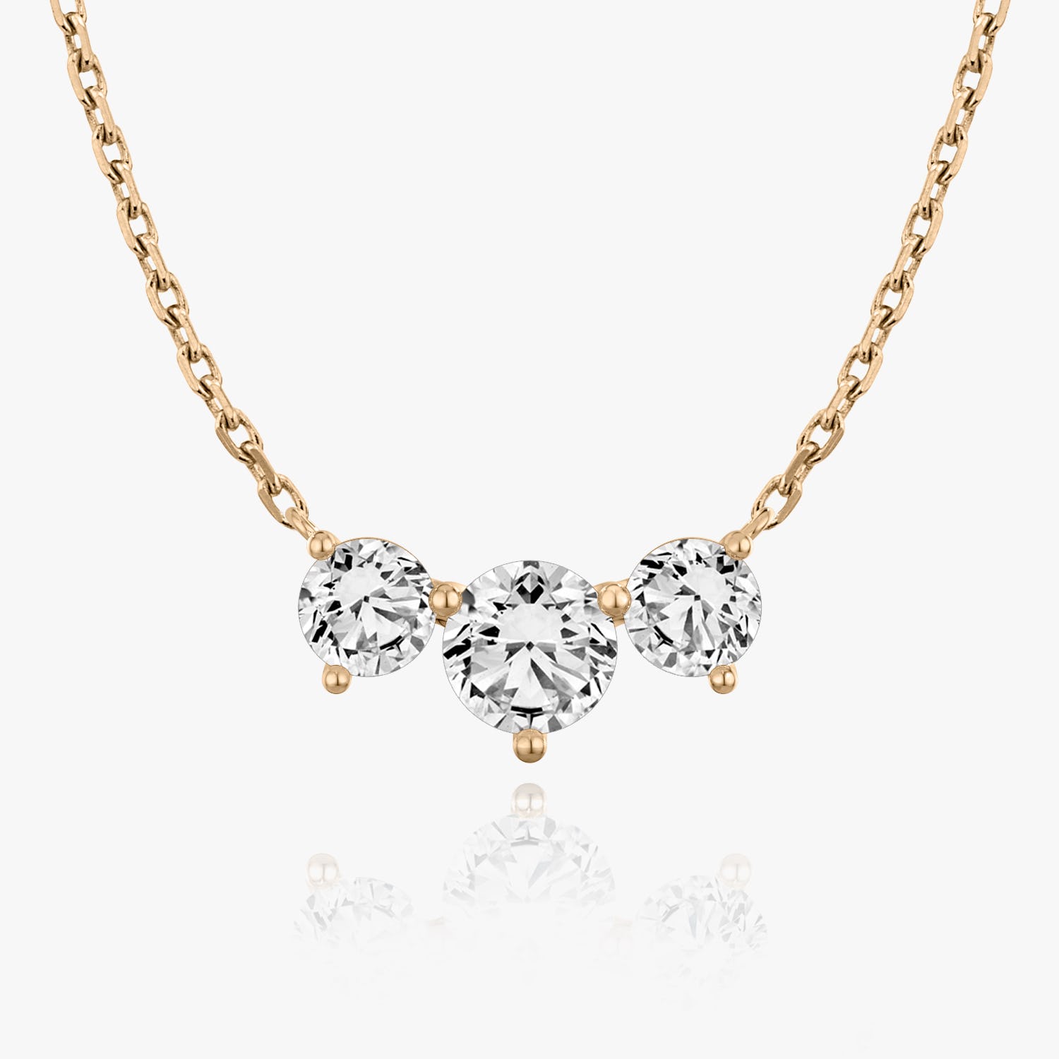 Dazzling 2.0 TCW Round Lab-Grown Diamond Triad Necklace